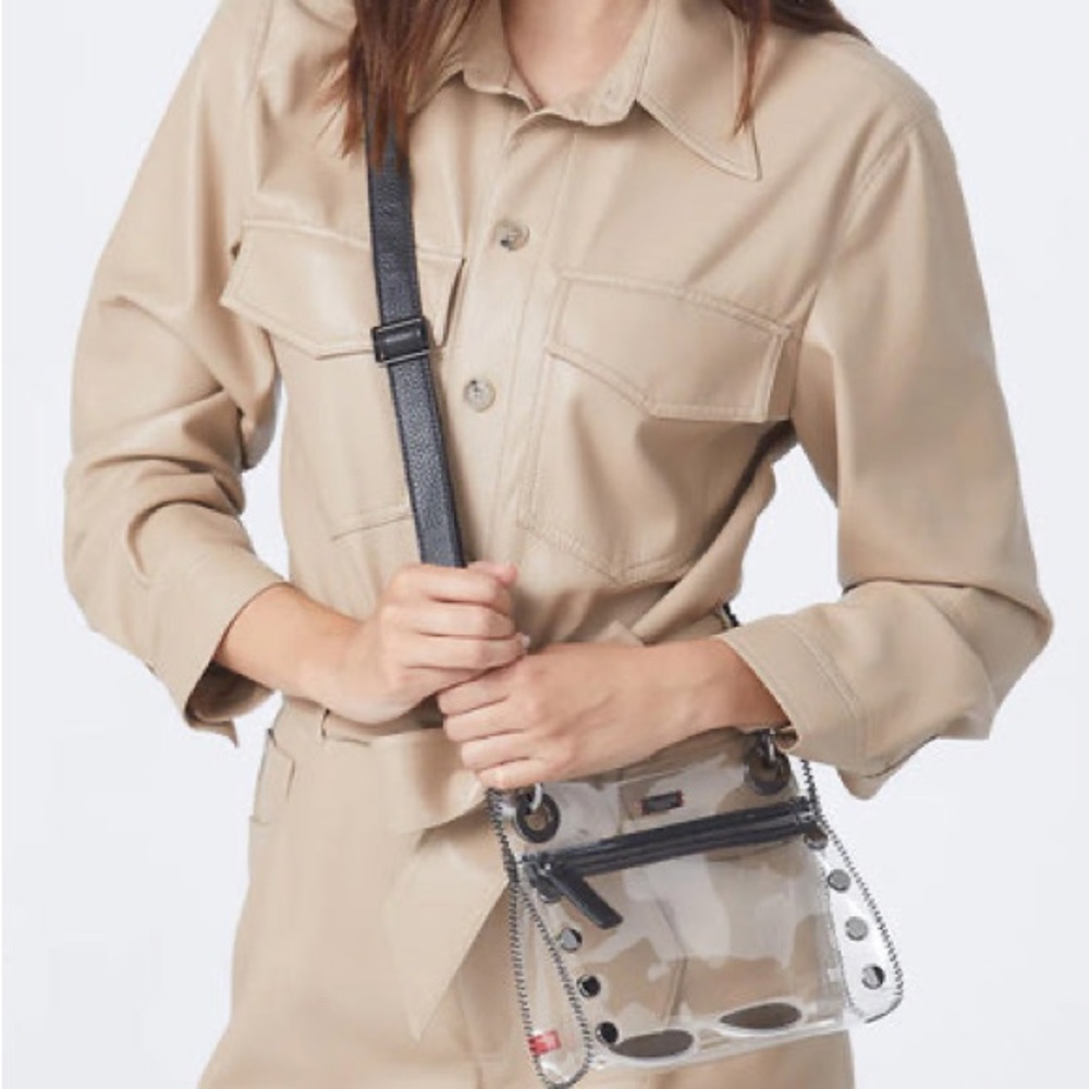 Hammitt Clear Crossbody Bag with Black Accents